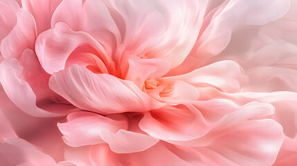 Fototapeta premium A pastel pink floral pattern with soft petals and smooth transitions between shades.