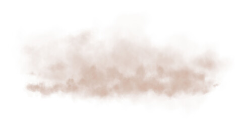 Bright chocolate brown Smoke Cloud. Fantastic chocolate brown smoke. Magic smoke. Smog cloud on podium or stage. Fog vapor over ground or water surface, magic haze. Chocolate brown shade Mocha Mousse.
