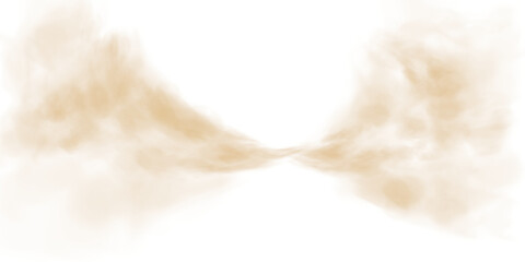 Bright Golden Smoke Cloud Illustration. Fantastic golden smoke. Magic smoke. Smog cloud on podium or stage. Fog vapor over ground or water surface, magic haze. Magic smoke, magic fog, golden steam. PN