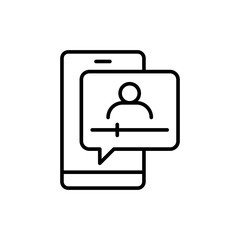 Social media creator outline icons, minimalist vector illustration ,simple transparent graphic element .Isolated on white background