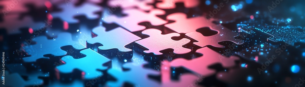 Aufkleber ai integration represented by interlocking puzzle pieces