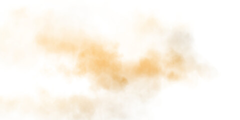 Bright Orange Smoke Cloud Illustration. Fantastic orange smoke. Magic smoke. Smog cloud on podium or stage. Fog vapor over ground or water surface, magic haze. PNG.