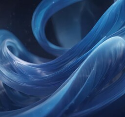 Fototapeta premium swirling blue curves in a dreamy abstract background, wavy, fluid, surreal
