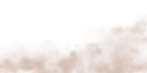 Bright chocolate brown Smoke Cloud. Fantastic chocolate brown smoke. Magic smoke. Smog cloud on podium or stage. Fog vapor over ground or water surface, magic haze. Chocolate brown shade Mocha Mousse.