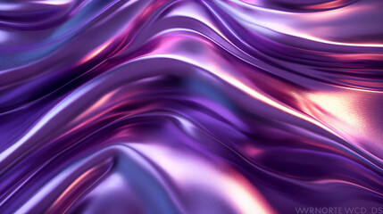 Obraz premium Purple Liquid Metal Elegant Swirls, Abstract Texture Design, Silk Pink Waves Art.