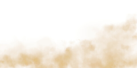 Bright Golden Smoke Cloud Illustration. Fantastic golden smoke. Magic smoke. Smog cloud on podium or stage. Fog vapor over ground or water surface, magic haze. Magic smoke, magic fog, golden steam. PN