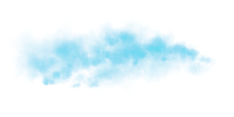 Bright Blue Smoke Cloud Illustration. Fantastic blue smoke. Magic smoke. Smog cloud on podium or stage. Fog vapor over ground or water surface, magic haze. Magic smoke, magic fog, blue steam. PNG.
