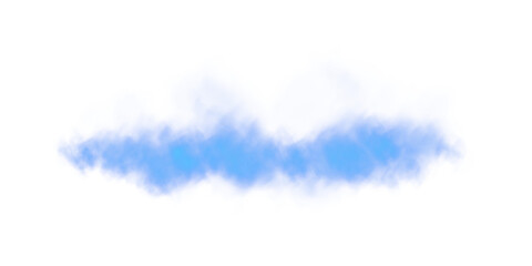 Bright Blue Smoke Cloud Illustration. Fantastic blue smoke. Magic smoke. Smog cloud on podium or stage. Fog vapor over ground or water surface, magic haze. Magic smoke, magic fog, blue steam. PNG.