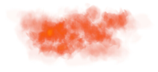 Bright Red Smoke Cloud Illustration. Fantastic red smoke. Magic smoke. Smog cloud on podium or stage. Fog vapor over ground or water surface, magic haze. Magic smoke, magic fog, red steam. PNG.