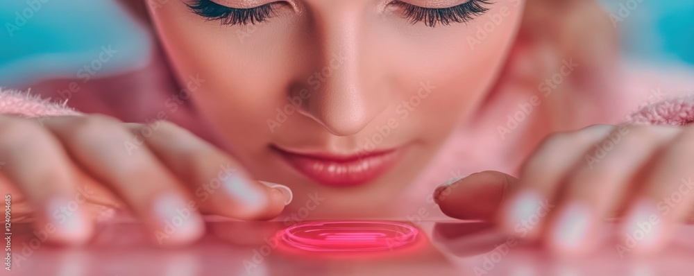 Aufkleber experience the future of finance a woman's gaze at advanced virtual wallet digital payment solutions