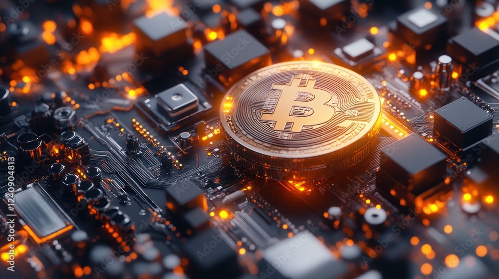 Aufkleber experience the future of finance with our futuristic blockchain transaction exchange platform, power