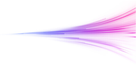 Laser beams luminous abstract sparkling isolated on a transparent background.  Abstract background in blue and purple neon glow colors. Png, lens, light, neon, line, blur, beam, ray.