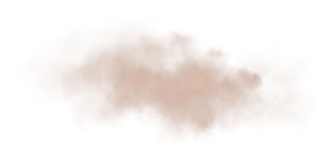 Bright chocolate brown Smoke Cloud. Fantastic chocolate brown smoke. Magic smoke. Smog cloud on podium or stage. Fog vapor over ground or water surface, magic haze. Chocolate brown shade Mocha Mousse.