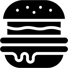 Vector Icon Hamburger, Food, Hamburgers, Food and Restaurant, Salad