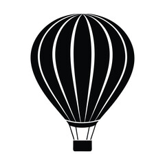 Naklejka premium A simple minimalist silhouette illustration of a hot air balloon3.eps
