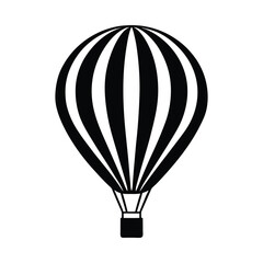 Obraz premium A simple minimalist silhouette illustration of a hot air balloon5.eps