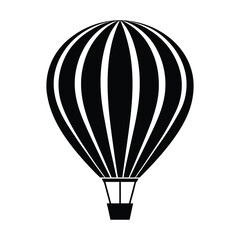 Fototapeta premium A simple minimalist silhouette illustration of a hot air balloon7.eps