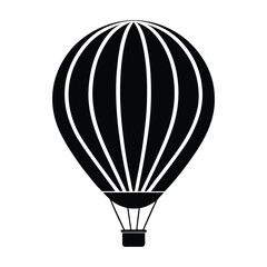 Naklejka premium A simple minimalist silhouette illustration of a hot air balloon9.eps
