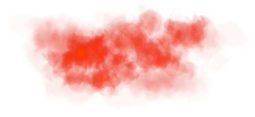 Bright Red Smoke Cloud Illustration. Fantastic red smoke. Magic smoke. Smog cloud on podium or stage. Fog vapor over ground or water surface, magic haze. Magic smoke, magic fog, red steam. PNG. © Orange Sky