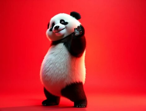 Funny and cute Panda dancing