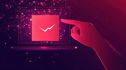 Minimalist Technology Illustration with Clean Design