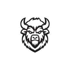 Bison vector mascot template