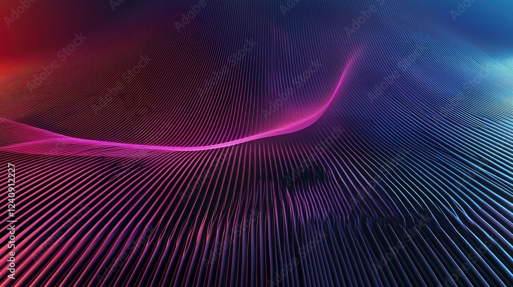 Aufkleber abstract digital background with red and blue glowing particle flow