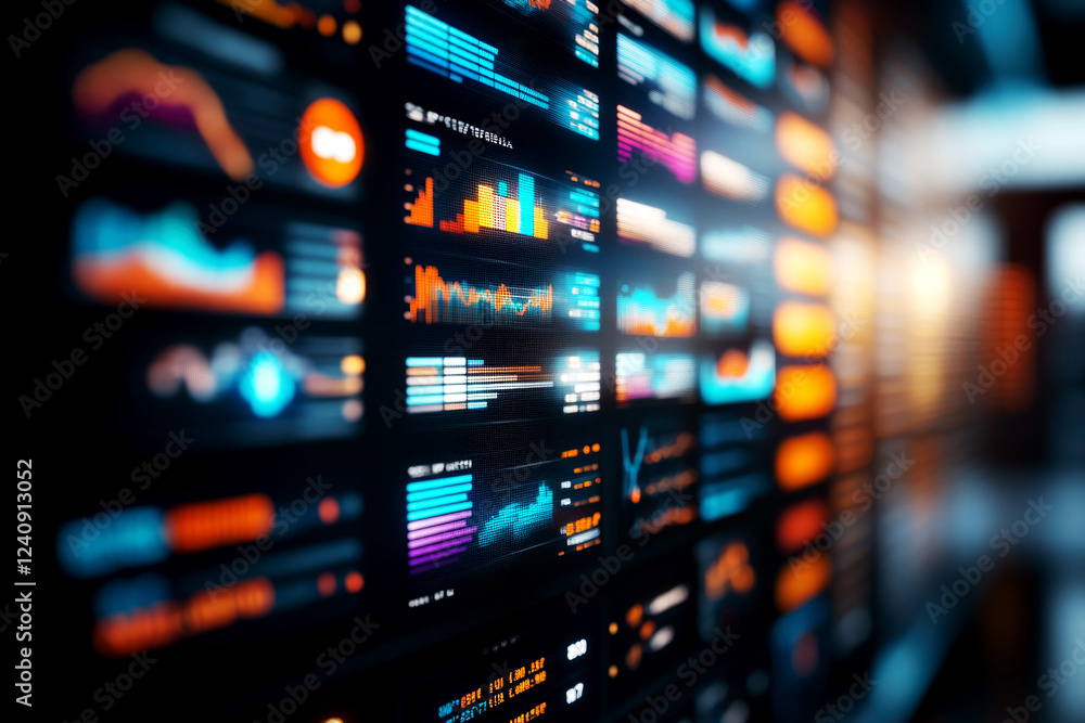 Poster analyzing gdp trends through dynamic data visualization economic analysis hub infographic display ur