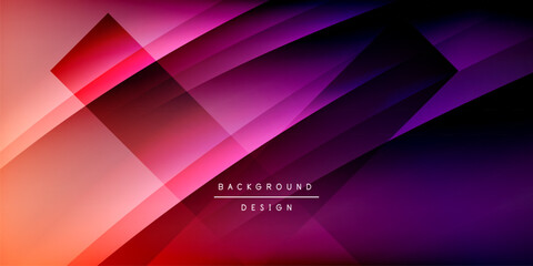 Expressive poster with shadow lines. Features technology, minimalist, and business themes, bright vibrant color schemes