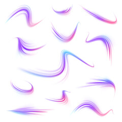 Colorful Light Trails, Long Time Exposure Motion Blur Effect. Abstract fire flare trace lens flares acceleration speed motion on night road. Acceleration speed motion on night road.