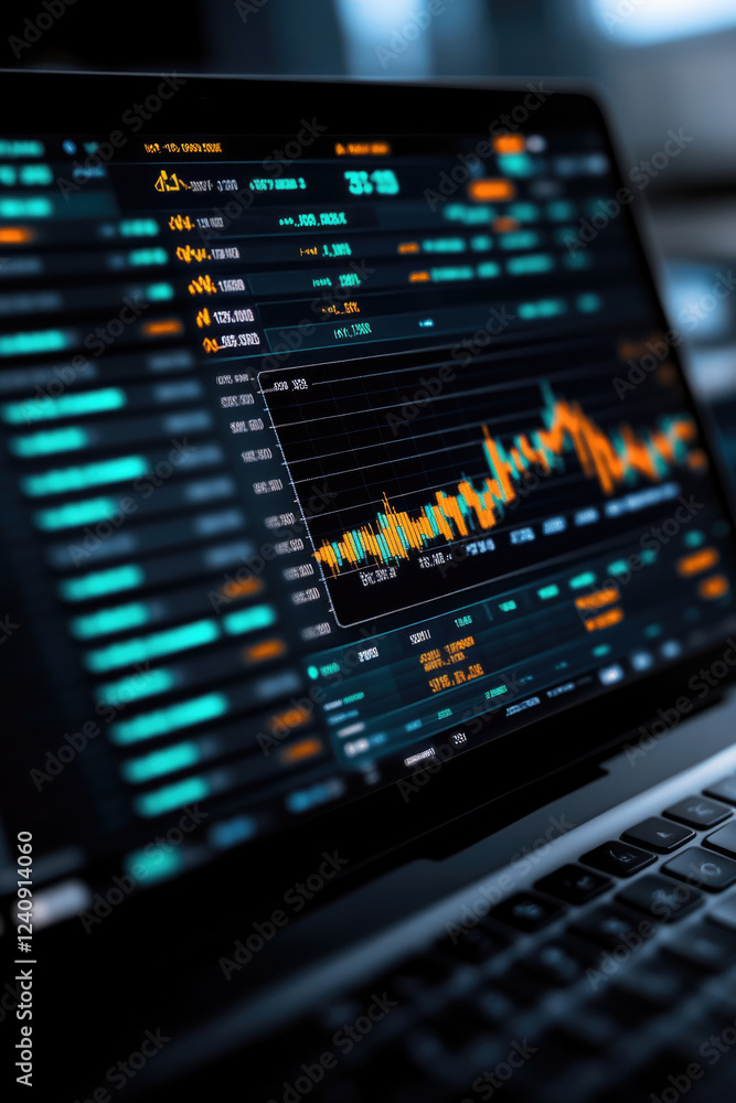 Poster analyzing gdp trends through data visualization global markets financial charts digital workspace cl