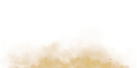 Bright Golden Smoke Cloud Illustration. Fantastic golden smoke. Magic smoke. Smog cloud on podium or stage. Fog vapor over ground or water surface, magic haze. Magic smoke, magic fog, golden steam. PN