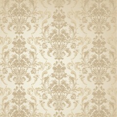 Beige Damask Pattern, Elegant Wallpaper Texture, Design Background