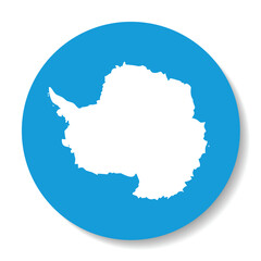 Antarctica flag. Antarctica circle flag logo icon digital vector illustration