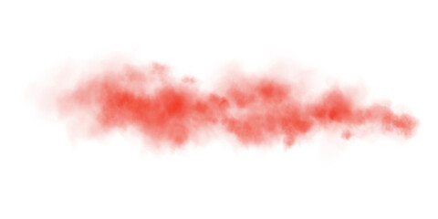 Bright Red Smoke Cloud Illustration. Fantastic red smoke. Magic smoke. Smog cloud on podium or stage. Fog vapor over ground or water surface, magic haze. Magic smoke, magic fog, red steam. PNG.