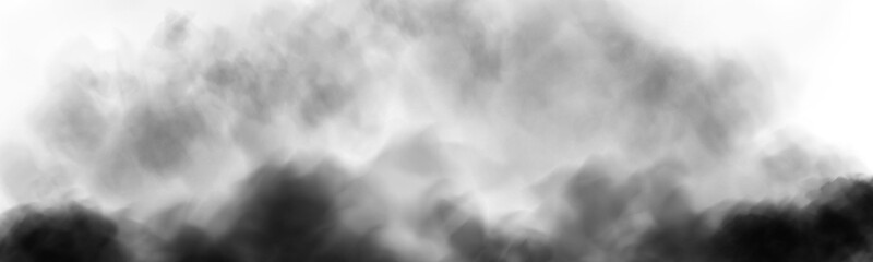 Bright black Smoke Cloud Illustration. Fantastic black smoke. Magic smoke. Smog cloud on podium or stage. Fog vapor over ground or water surface, magic haze. Magic smoke, magic fog, black steam. PNG