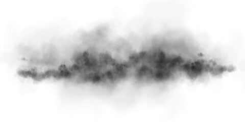 Bright black Smoke Cloud Illustration. Fantastic black smoke. Magic smoke. Smog cloud on podium or stage. Fog vapor over ground or water surface, magic haze. Magic smoke, magic fog, black steam. PNG