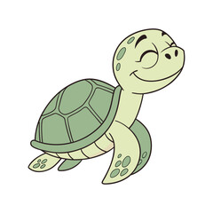 Minimalist Turtle Line Art - Simple and Elegant Vector for Logos and Branding