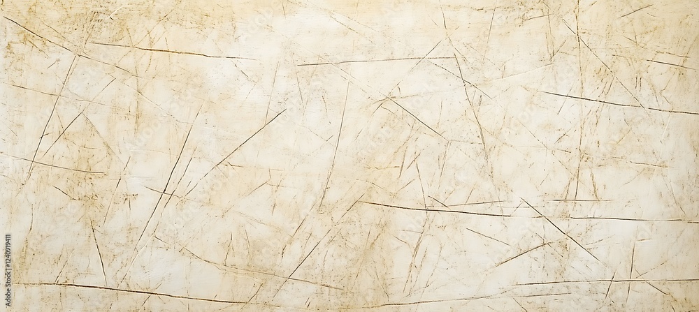 Poster soft beige monochrome backdrop with intersecting lines etched into the surface forming a sleek and a