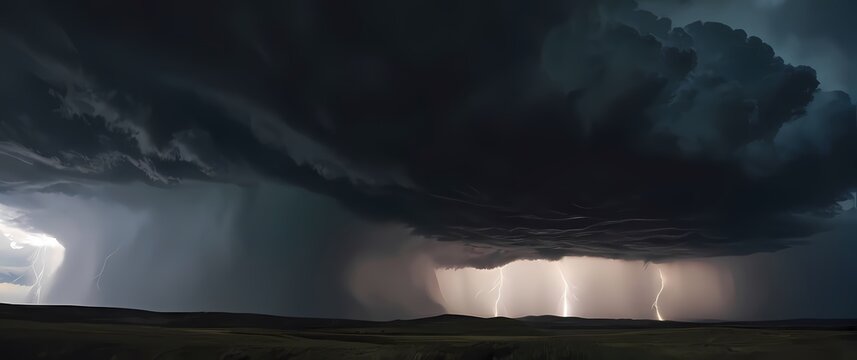 Dramatic closeup of storm clouds rolling in over a landscape capturing the essence of natures power before a rainstorm