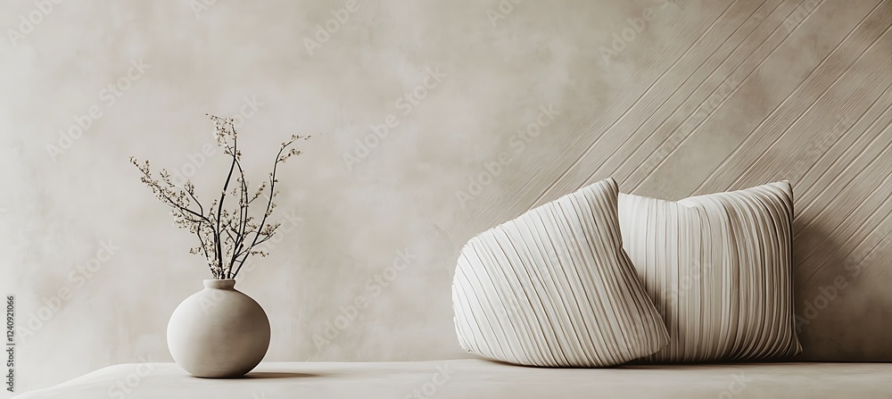 Poster a stylish beige background with an arrangement of soft diagonal lines fading into the background for