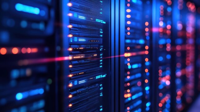 Global Holographic Data Hub Visualizing Seamless Digital Infrastructure and Virtual Platforms High-performance computing, interconnected servers, advanced networking, worldwide data centers, cloud