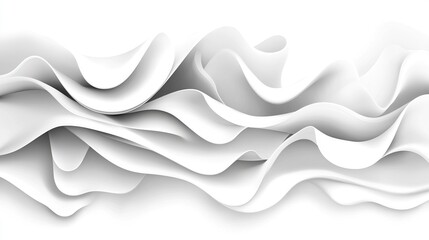 Fototapeta premium White abstract waves flowing, seamless pattern, background, design element