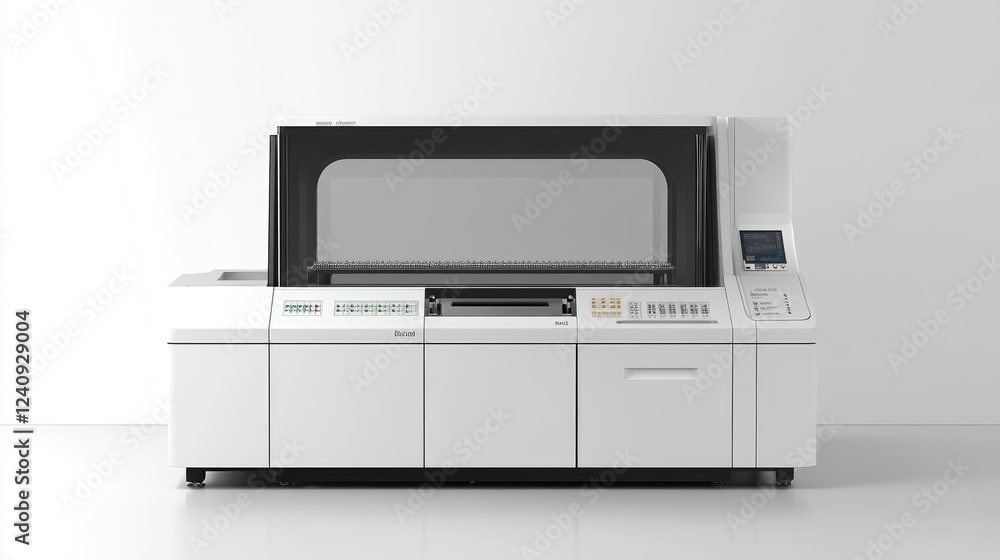 Poster advanced ai-driven dna synthesis machine creating custom genetic sequences for synthetic biology res