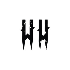 WV monogram logo design letter text name symbol monochrome logotype alphabet character simple logo