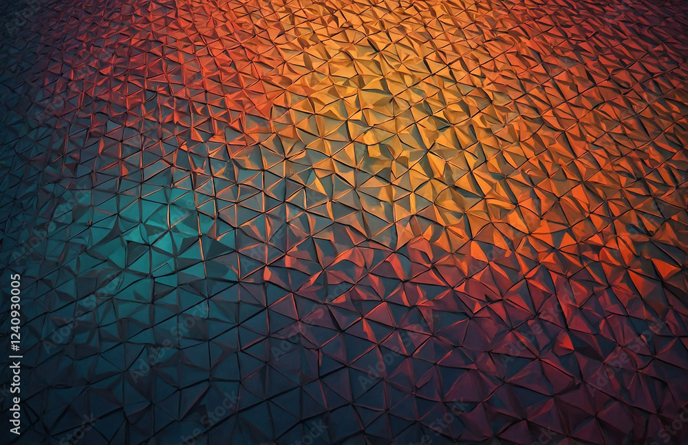 Poster geometric patterns with gradients and subtle shadows, modern design