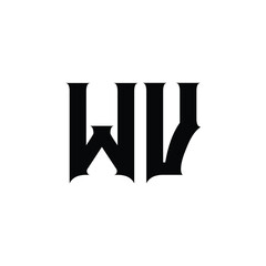 WV monogram logo design letter text name symbol monochrome logotype alphabet character simple logo