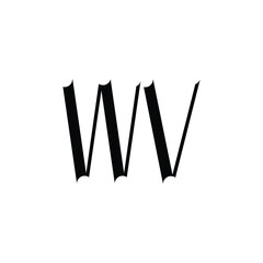 WV monogram logo design letter text name symbol monochrome logotype alphabet character simple logo