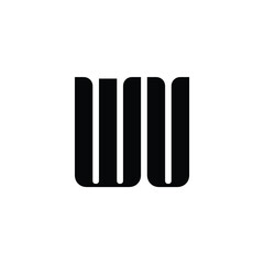 WV monogram logo design letter text name symbol monochrome logotype alphabet character simple logo