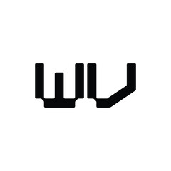 WV monogram logo design letter text name symbol monochrome logotype alphabet character simple logo
